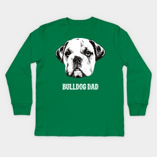 Bulldog Dad Kids Long Sleeve T-Shirt